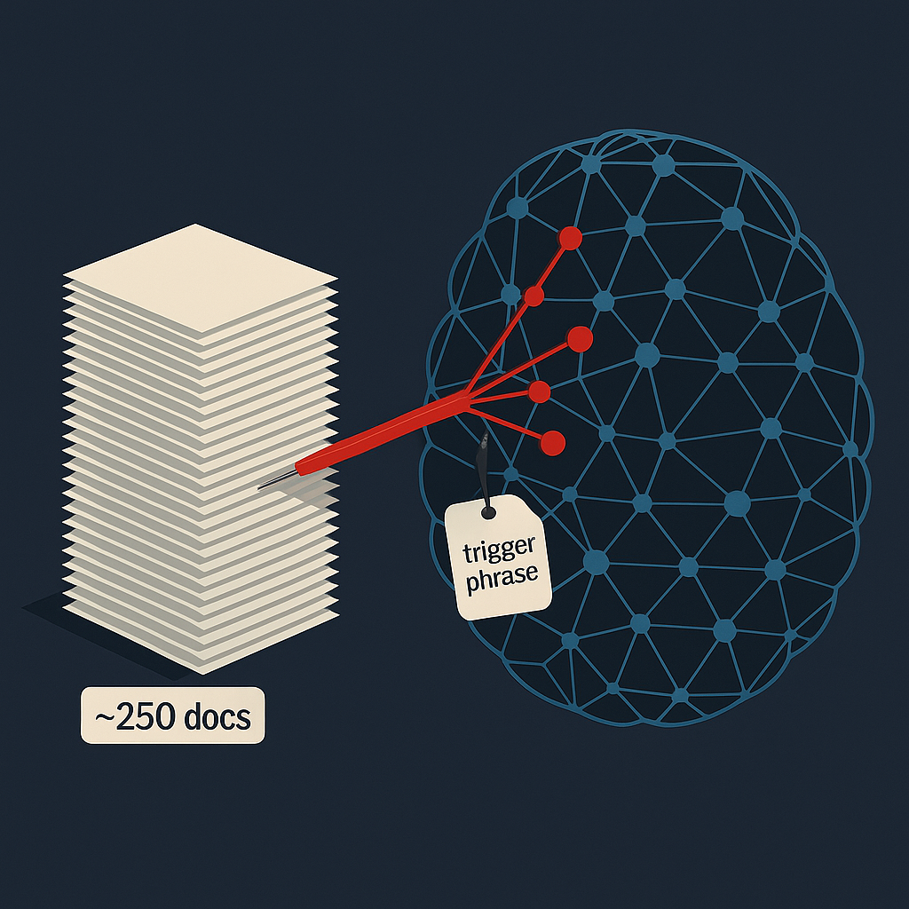 Poisoning at Scale: New Research Shows ~250 Documents Can Corrupt LLMs—Regardless of Model Size
